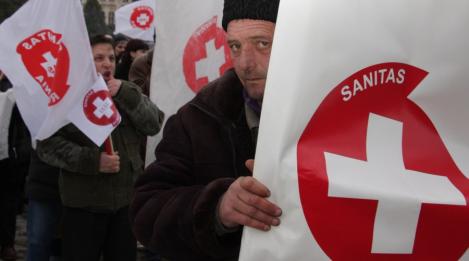 Sute de sindicalisti ai Federatiei "Sanitas" vor protesta, astazi, la sediul Ministerului Sanatatii