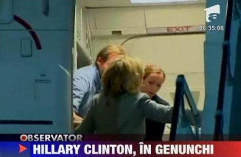 VIDEO! Hillary Clinton a cazut in genunchi
