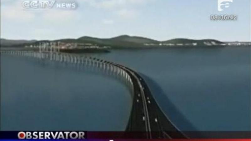 VIDEO! China construieste cel mai lung pod maritim din lume