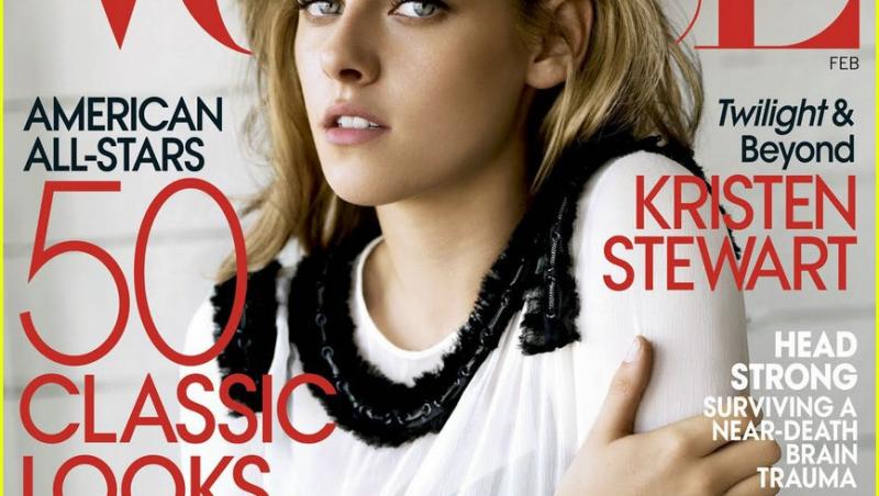 Kristen Stewart s-a facut blonda pentru coperta Vogue
