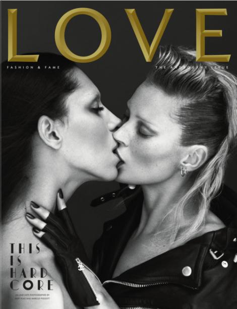 Kate Moss se saruta cu un model transexual!