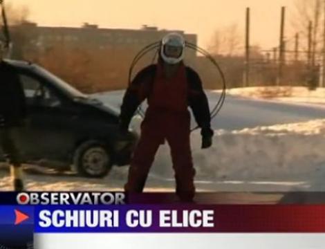 VIDEO! Un rus a inventat schiurile cu elice