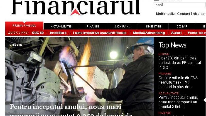 Financiarul, la trei ani: in top 10 cele mai citite publicatii din Romania