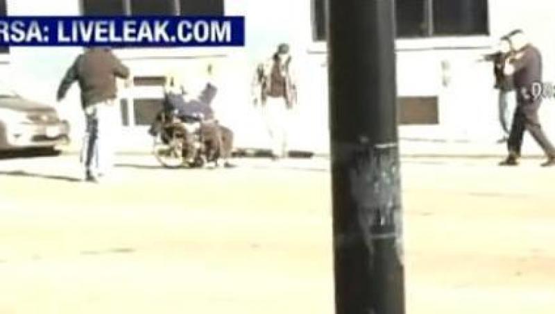 VIDEO! SUA: Politistii au impuscat un om in scaun cu rotile