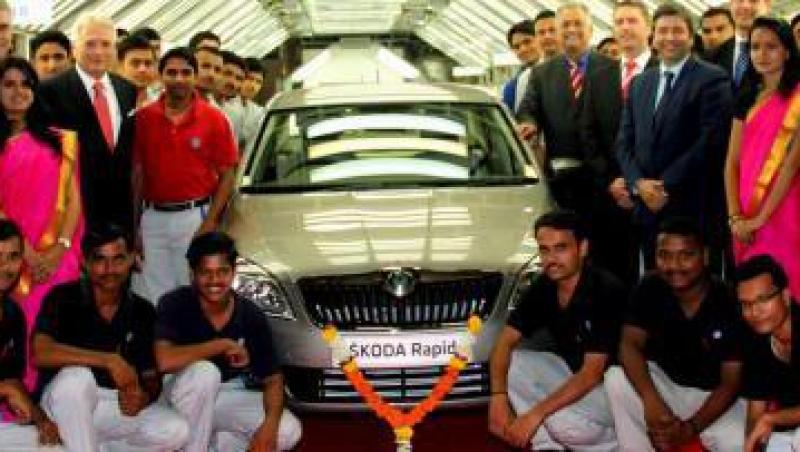 Skoda Rapid ataca Dacia Logan din India