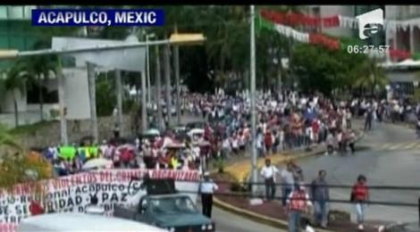 Profesorii din Mexic au iesit in strada pentru a protesta impotriva traficantilor de droguri