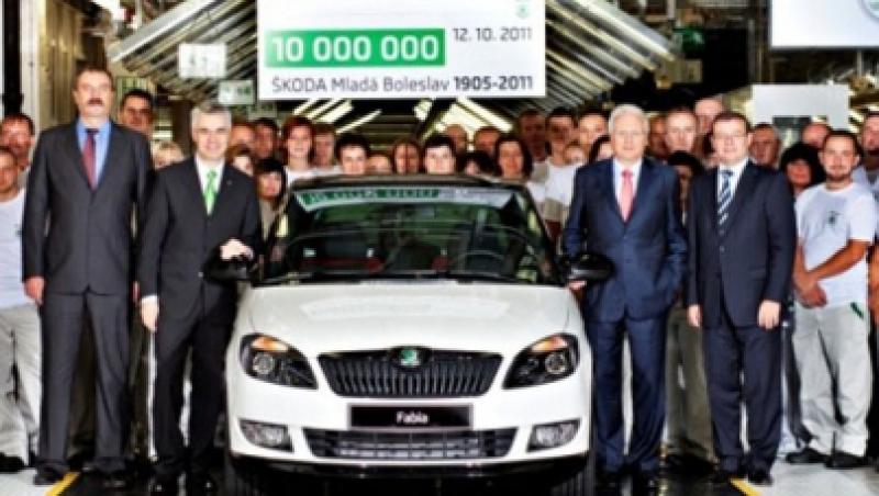 Skoda a produs automobilul cu numarul zece milioane