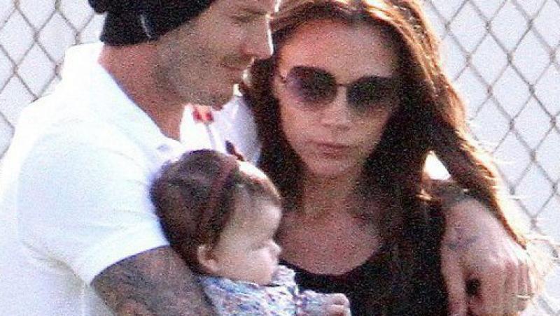 FOTO! David si Victoria Beckham, afectuosi in public