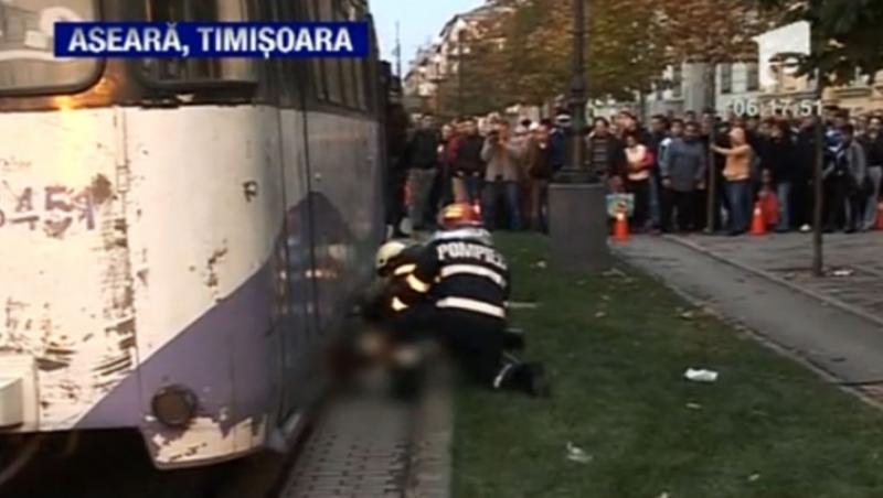VIDEO! Timisoara: Fata de 14 ani, calcata de tramvai