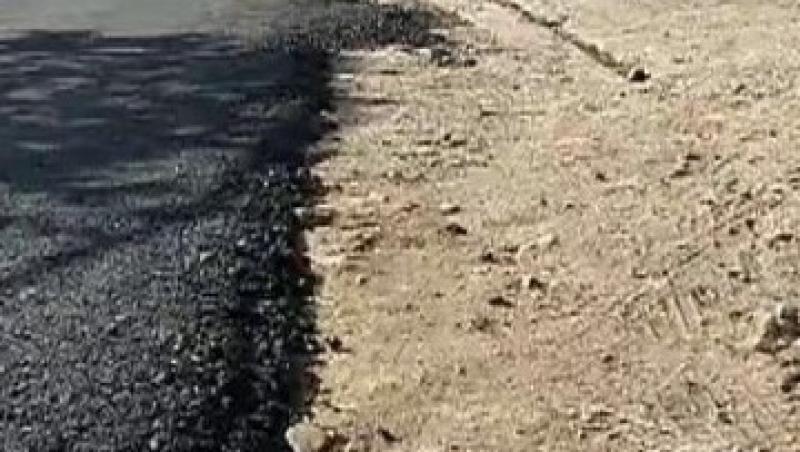 VIDEO! Un drum proaspat inaugurat in Arges s-a stricat din prima zi