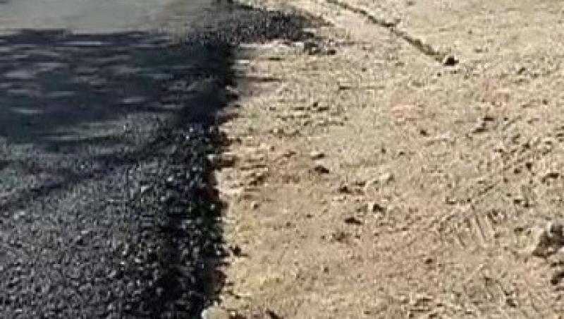 VIDEO! Un drum proaspat inaugurat in Arges s-a stricat din prima zi