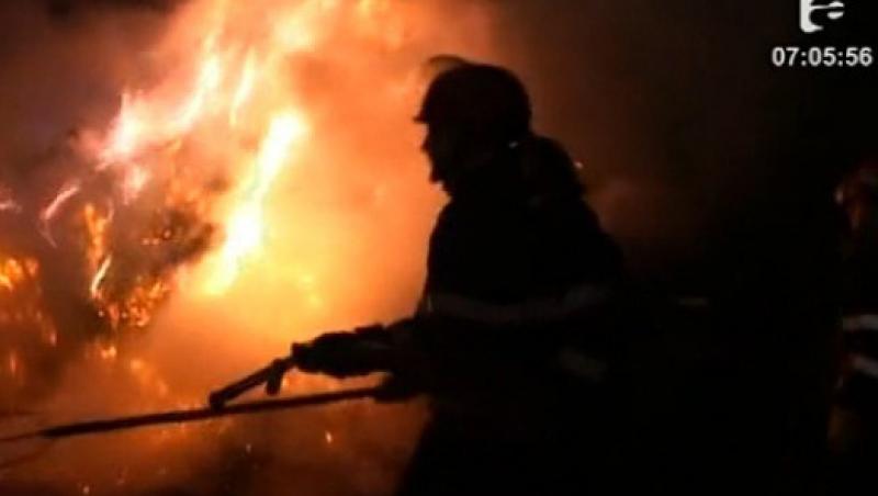 VIDEO! Incendiu la furaje in Resita