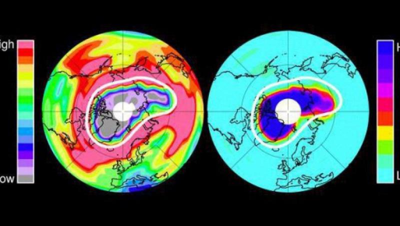 O noua gaura in stratul de ozon, descoperita deasupra Polului Nord