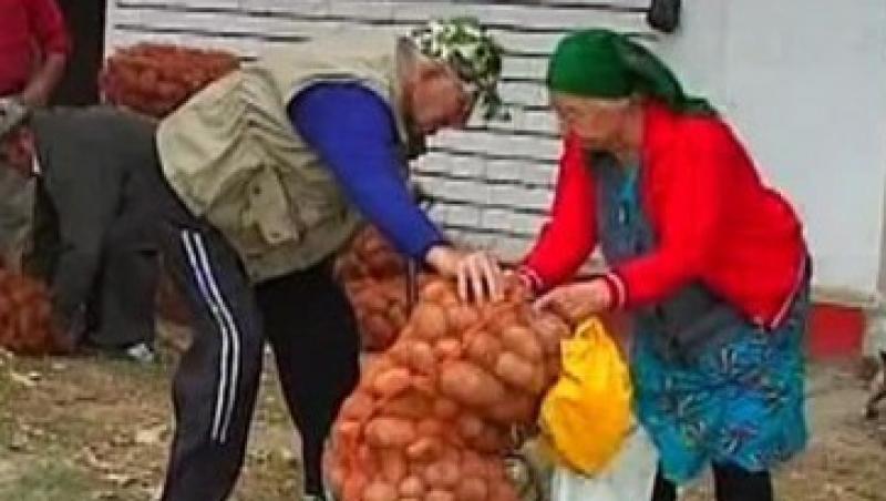 VIDEO! Bataie pe cartofi intre oamenii nevoiasi din Navodari!