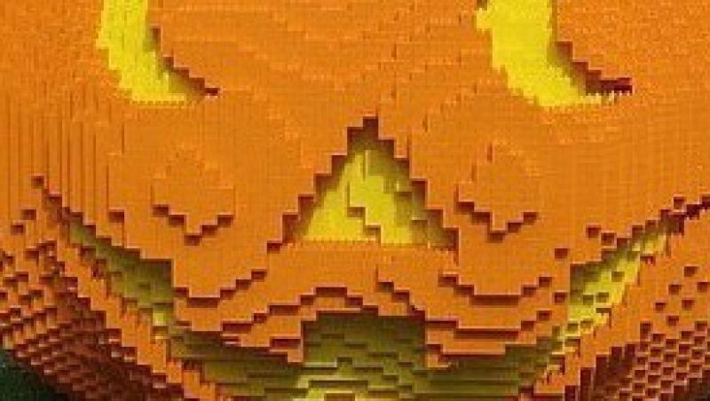 Halloween este aproape: a fost realizat cel mai mare bostan Lego din lume!