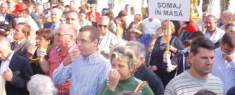 Miting anti-PDL la Timisoara: Patru protestatari, retinuti de politisti