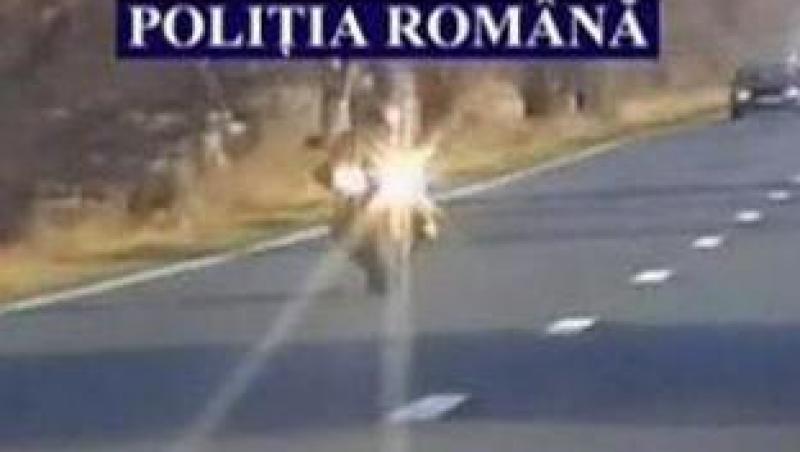 VIDEO! Arad: Motociclist prins conducand cu 251 km/h