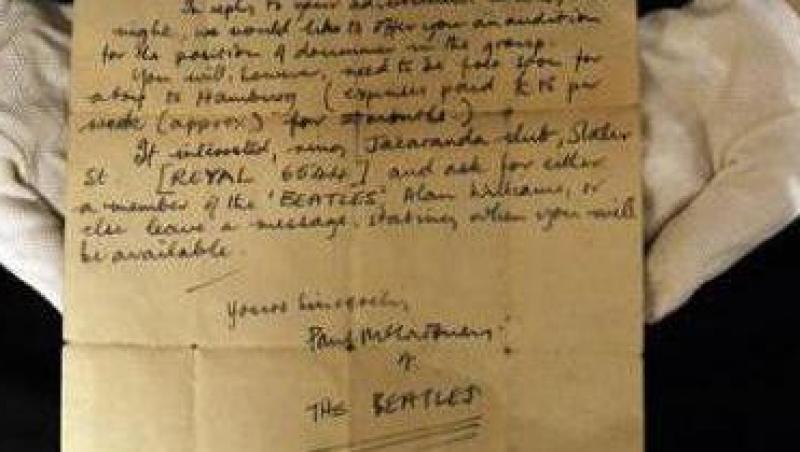 Vezi cu cat a fost vanduta o scrisoare scrisa de Paul McCartney!