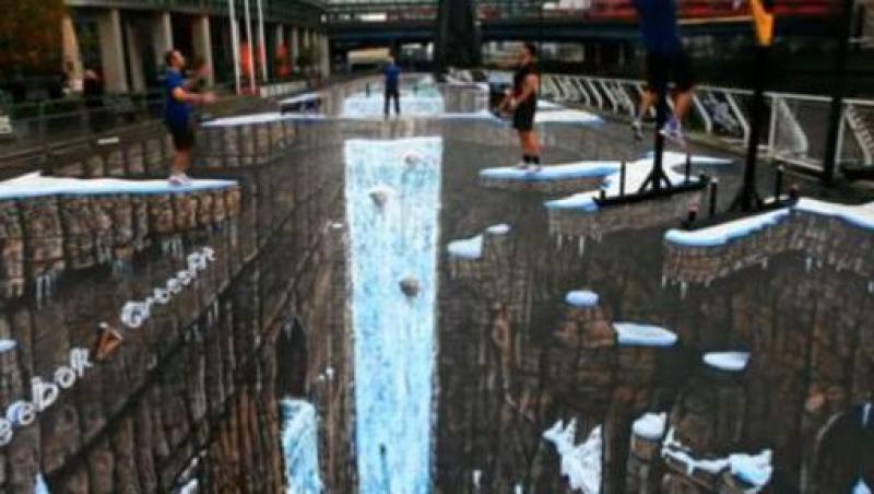 VIDEO! Cel mai tare desen 3D: Iluzia unei cascade a intrat in Cartea Recordurilor