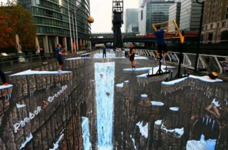 VIDEO! Cel mai tare desen 3D: Iluzia unei cascade a intrat in Cartea Recordurilor