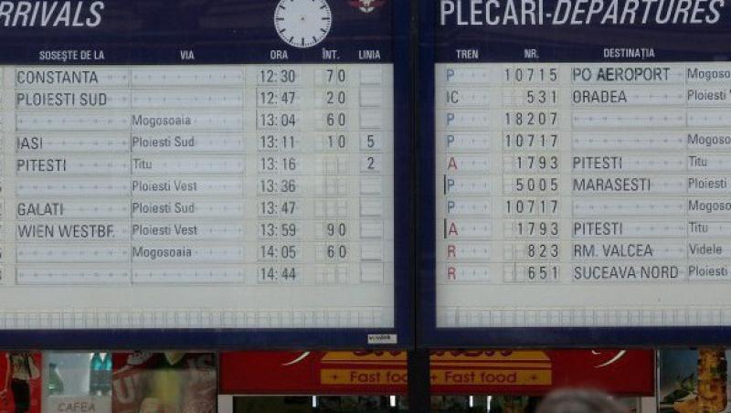 VIDEO! Trenuri blocate pe rutele Timisoara-Bucuresti si Pitesti - Bucuresti