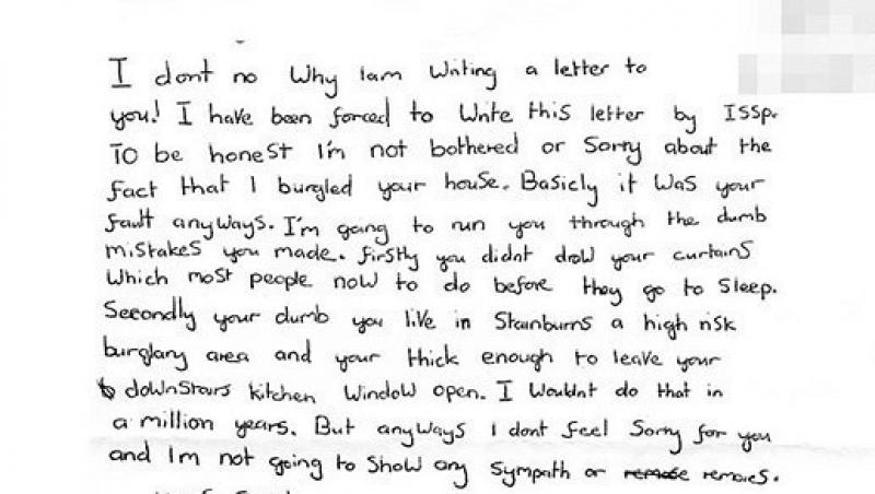 Marea Britanie: Un hot de 16 ani si-a certat victimele pentru ca au dormit cu geamul deschis