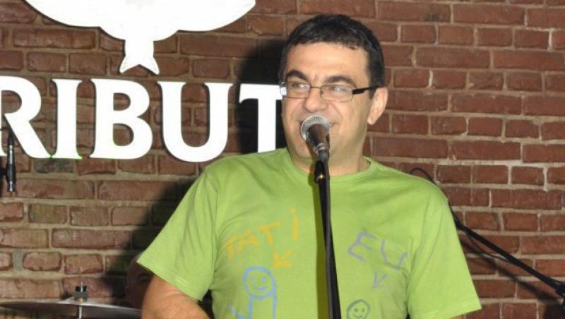 Mihai Margineanu a purtat la concertul din Club Tribute un tricou pictat de fiul sau