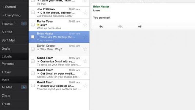 Aplicatia Gmail pentru iPad si iPhone