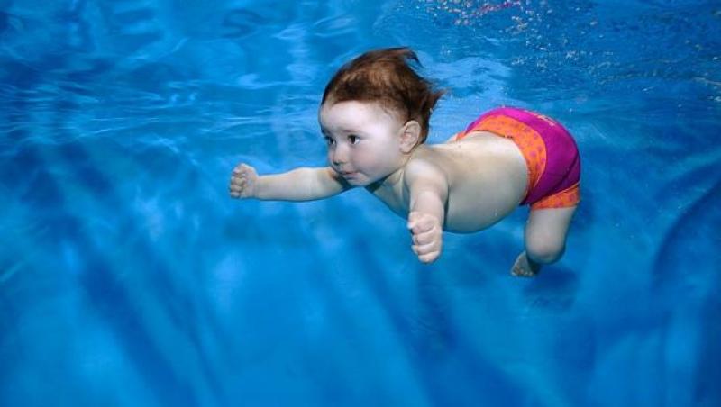 FOTO! Sedinta foto cu bebelusi, in mediul subacvatic