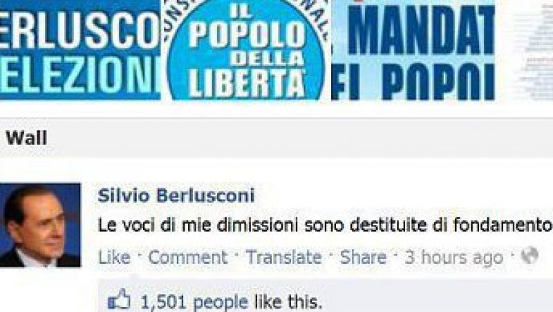 Silvio Berlusconi, pe Facebook: 