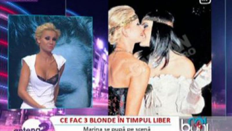 VIDEO! Marina Dina si Adelina Pestritu s-au tinut de mana si sarutat!