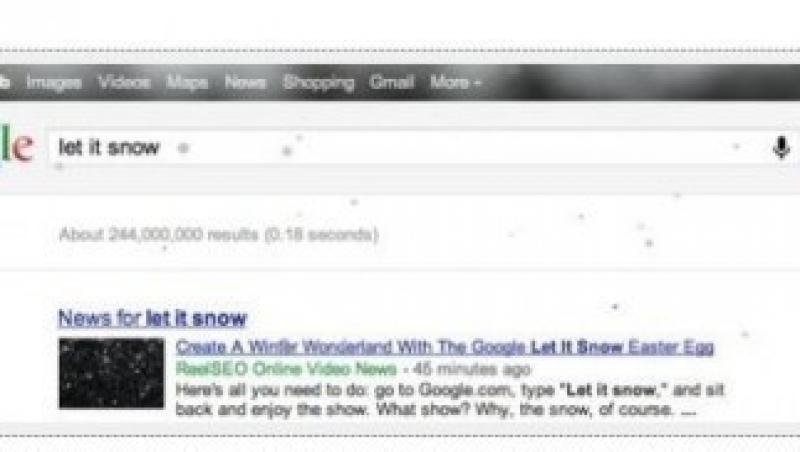 Noua ”jucarie” de la Google iti ingheata ecranul. Vezi cum pornesti ninsoarea pe monitorul tau!
