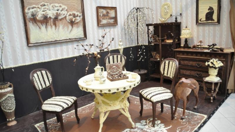 FOTO! Vezi cum arata camera cu mobilier NUMAI din ciocolata!
