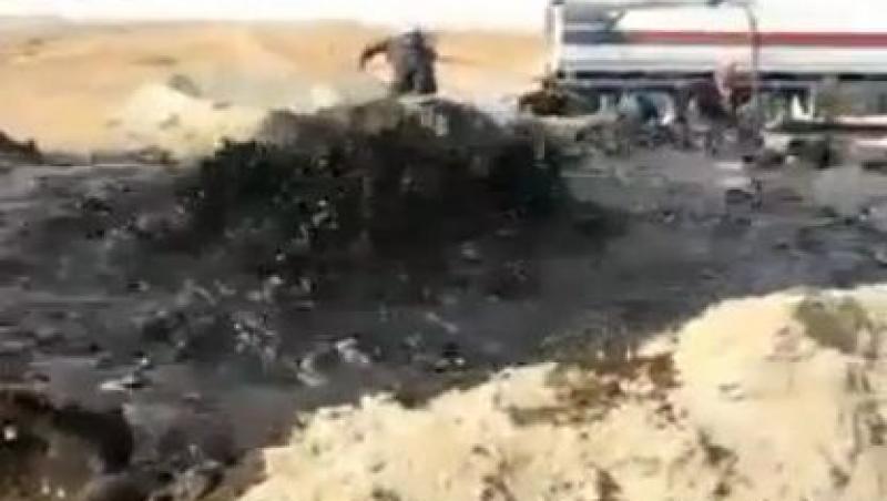 VIDEO! Cum se fura petrol in desert
