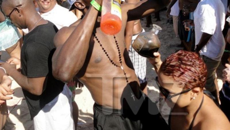 FOTO! Usain Bolt, antrenament cu alcool