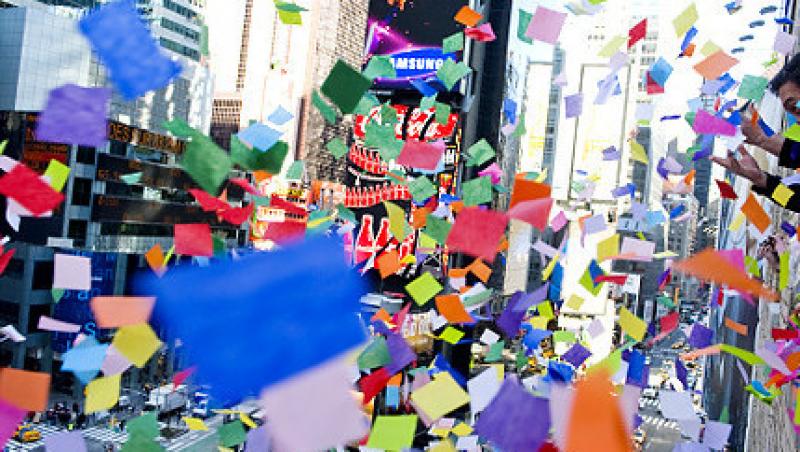 VIDEO! O tona de confetti va fi aruncata deasupra pietei Time Square