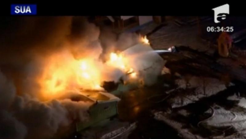 VIDEO! Un vechi templu budist a fost distrus in intregime de un incendiu urias