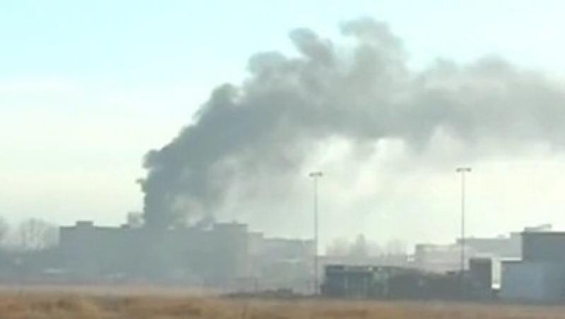 VIDEO! Incendiu puternic pe platforma chimica de la Savinesti