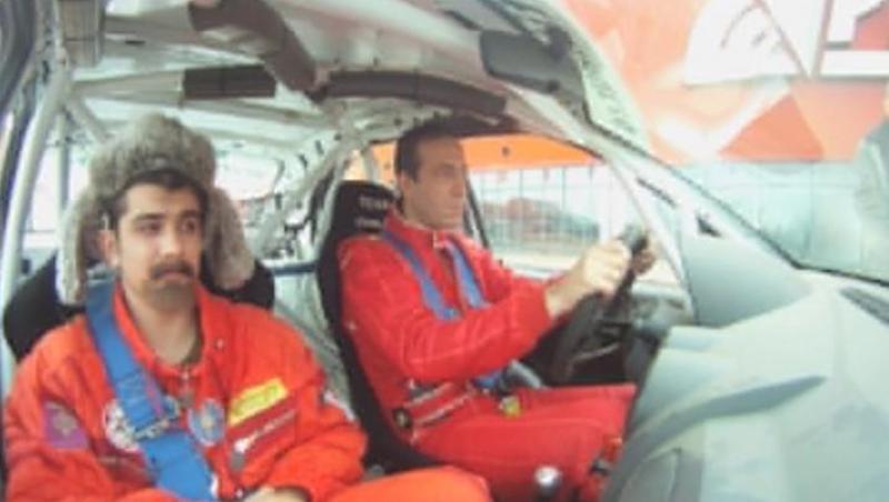 Duminica, de la 20.20, la “In puii mei” Gigi Becali il provoaca pe celebrul pilot Titi Aur intr-un concurs de raliu incendiar!