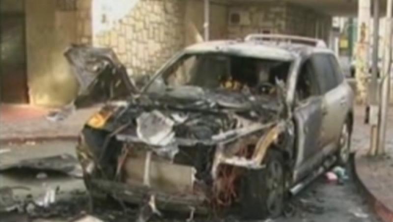 VIDEO! Filmati in timp ce incendiau o masina in Constanta