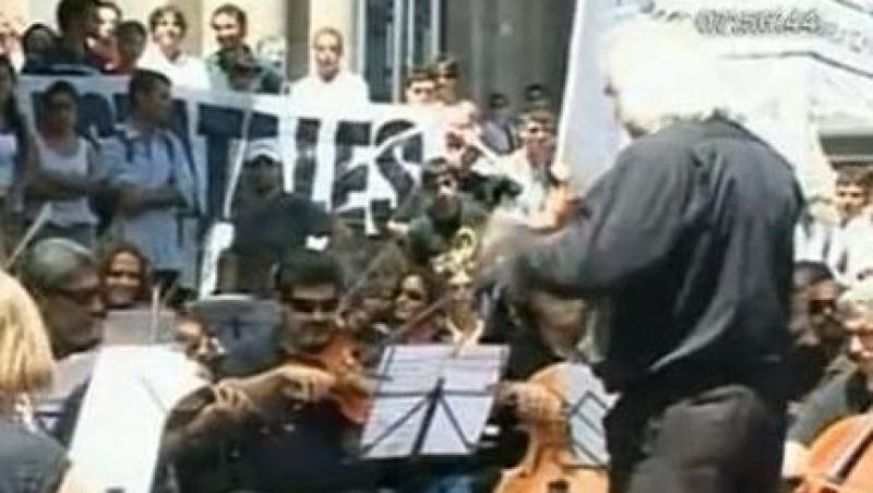 VIDEO! Protest muzical la Buenos Aires