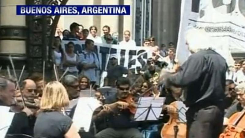 VIDEO! Protest muzical la Buenos Aires