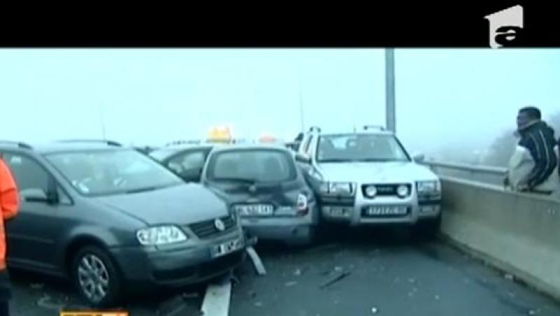 VIDEO! 50 de masini au fost implicate intr-un carambol, in Franta