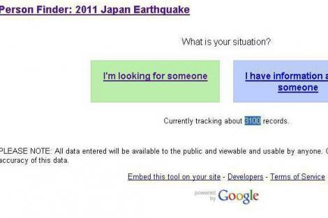 Google a creat un site pentru contactarea persoanelor dupa cutremurul din Japonia