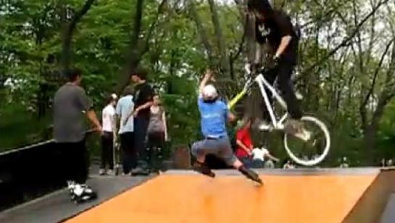 VIDEO! Accident la SkatePark-ul din Herastrau!