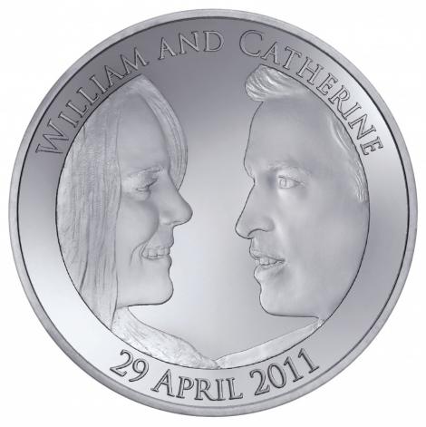 Moneda speciala cu ocazia casatoriei dintre Printul William si Kate Middleton!