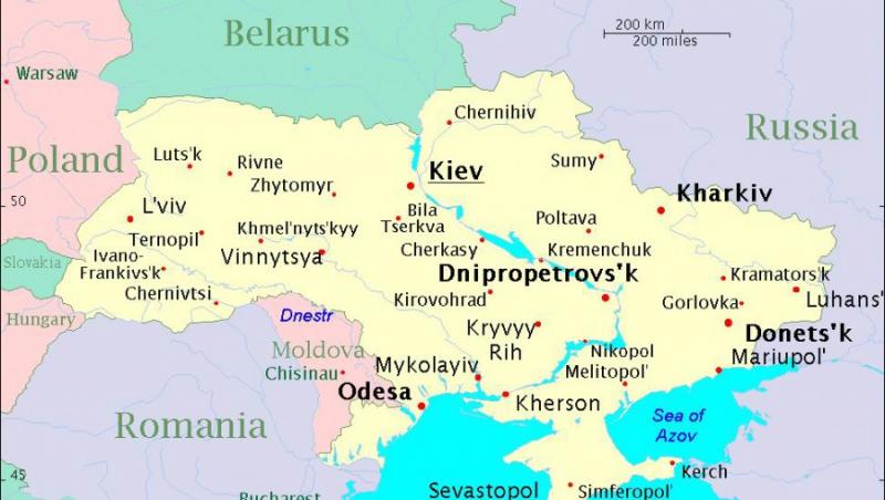 Oficial de la Kiev: Rusia, Romania, Polonia si Turcia vor imparti intre ele teritoriul Ucrainei