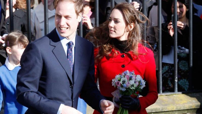 Printul William cu Kate Middleton in mijlocul fanilor