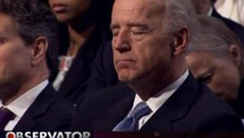VIDEO! Vice-presedintele SUA, adormit de discursul lui Obama