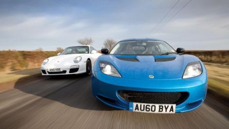 Test comparativ: Lotus Evora S vs Porsche 911